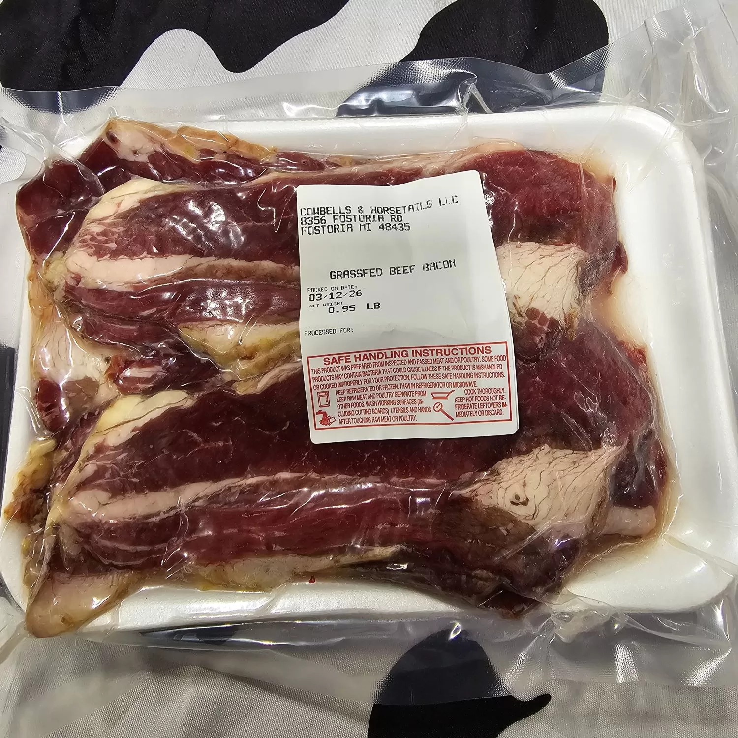 Grass Fed Beef Bacon | Local Farm Raised Beef - Image 2