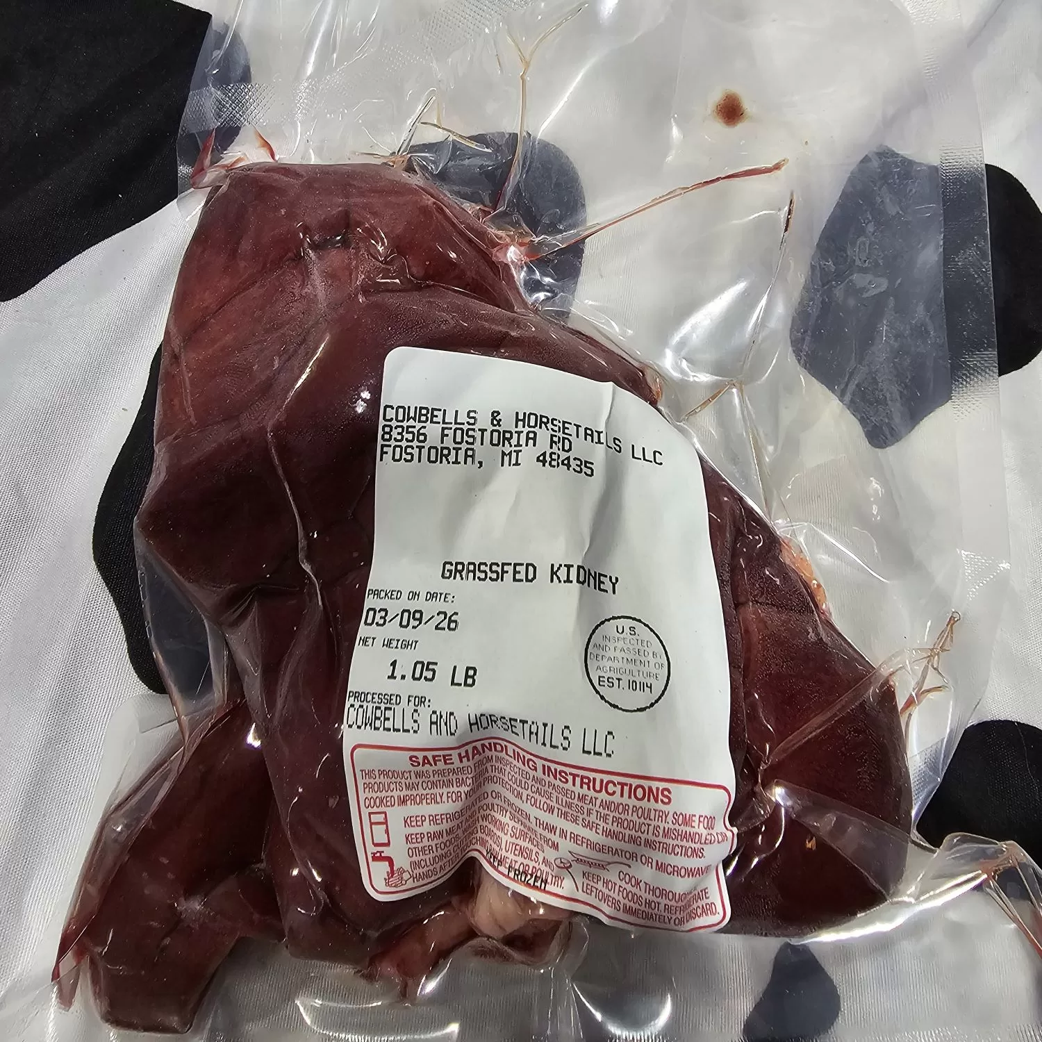 Grass Fed Beef Kidney | Local Farm Raised Beef